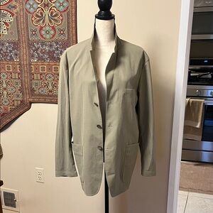 Uniqlo Tan Blazer, small man, medium woman, mint condition